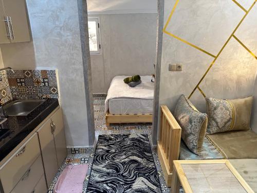 Ένα ή περισσότερα κρεβάτια σε δωμάτιο στο Surf home Appartement