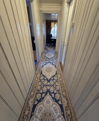 a hallway with a rug on the floor at Villa de Maître in Bern in Bern