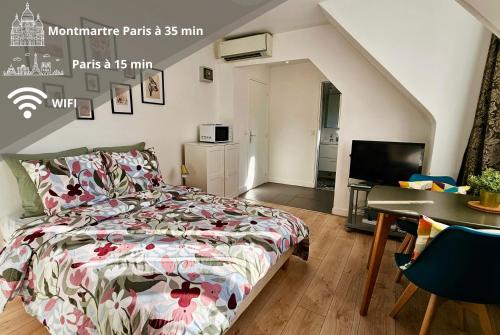 Studio Lavande - 15min Paris RER E, cosy