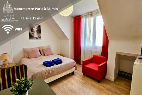 Studio Pavot - 15min Paris RER E, cosy