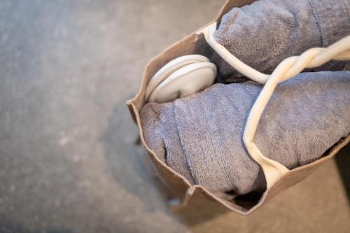 a close up of a persons shoe with a sock at VILLA NAJ in Termeno
