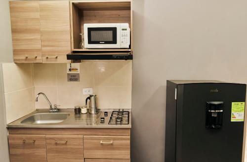 Kuchyň nebo kuchyňský kout v ubytování Apartamentos y Loft en Zona Rosa de Laureles