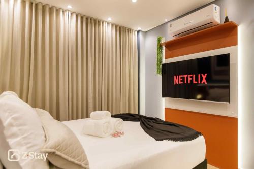 Televisyen dan/atau pusat hiburan di ZStay - Studios in the Heart of Batel Curitiba