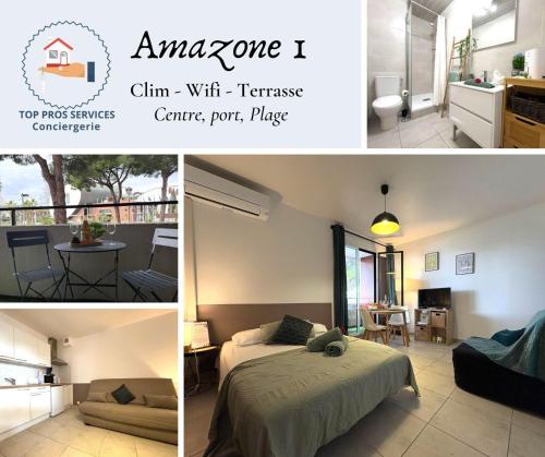 L'AMAZONE studio plein centre PLAGES à 2min CLIM WIFI sur le port - Top ProsConciergerie-