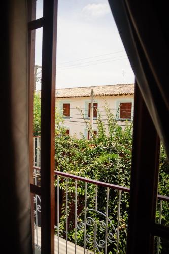 a view of a building from a window at Atlantic Pousada in São Sebastião