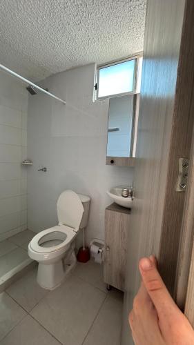 Koupelna v ubytování Apartamentos Mema
