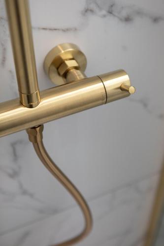 a close up of a brass handle on a wall at The Broughton Townhouse in Edinburgh