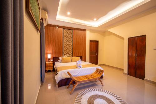 Posezení v ubytování Alit Bungalow Ubud