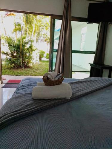 Una cama o camas en una habitación de Villa Ge