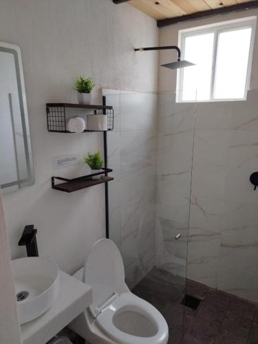 Ванная комната в Cabaña Romántica con Tina para Parejas