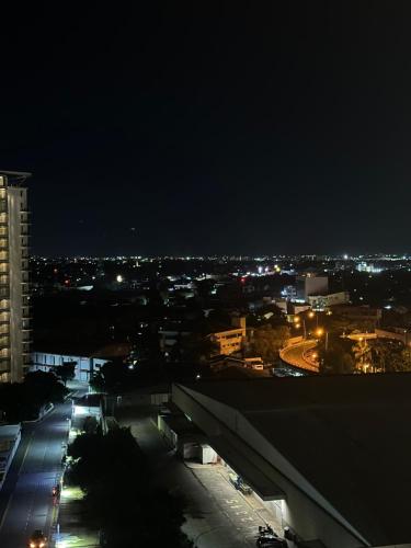 a view of a city at night with lights at Azure Urban Resort South Paranaque Beach View Unit- Newly Renovated - Near Airport Near SM Bicutan in Manila