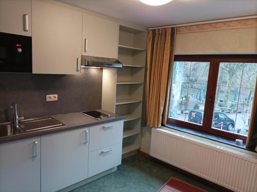 Η κουζίνα ή μικρή κουζίνα στο studio de lhotel à la ferme