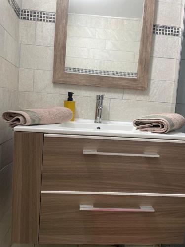 Koupelna v ubytování Le flamboyant