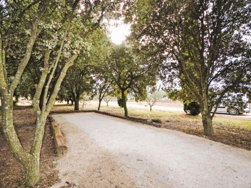 a dirt road in a park with trees at Holiday Home Le Gîte de Saint Sauveur by Interhome in Grillon