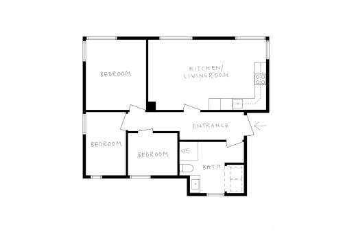 a floor plan of a house at Odda Trolltunga Atmosphere in Odda