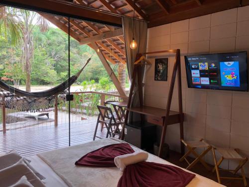 TV a/nebo společenská místnost v ubytování Cirandeira Amazon World EcoResort