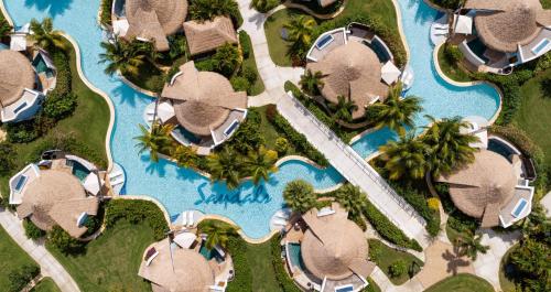 an overhead view of a pool at a resort at Sandals South Coast All Inclusive - Couples Only in Savanna-la-Mar