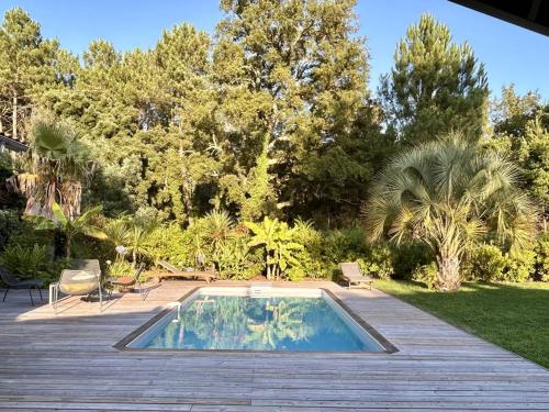 Villa avec piscine chauffée, jardin exotique, au calme proche plages et commerces, Capbreton - FR-1-791-17