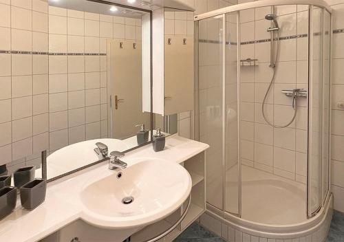 Koupelna v ubytování Ferienwohnung Deichbrise