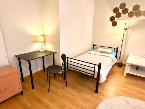 Ένα ή περισσότερα κρεβάτια σε δωμάτιο στο Âmbar Guest House