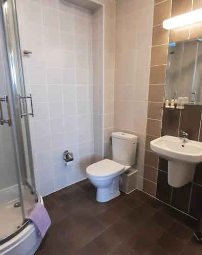 Koupelna v ubytování Hotel BOSiR