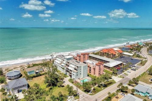 an aerial view of a building next to the beach at 50 Meredith #7 in Manasota Key