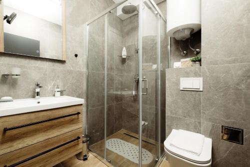 Koupelna v ubytování Apartman Nina