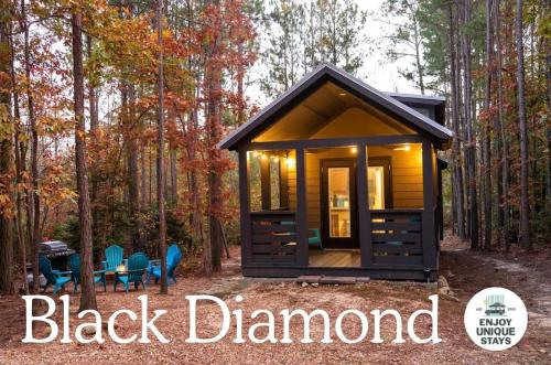 a black diamond tiny house in the woods at Black Diamond at Mentone with Free Internet in Menlo