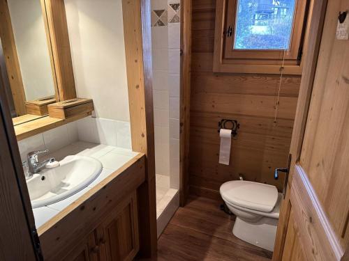 a bathroom with a sink and a toilet at Chalet Medonnet - CHALET 10 personnes Combloux MAE-7241 in Combloux