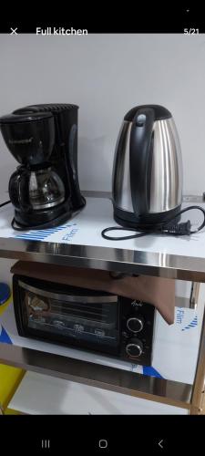 Dapur atau dapur kecil di Studio room transient