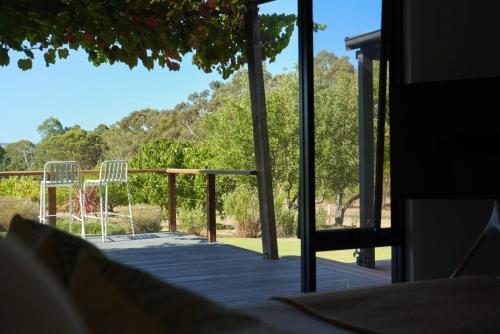 a view from the porch of a house at Alluca Villa McLaren Vale Vineyard Escape in Blewitts Springs