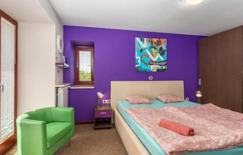 Katil atau katil-katil dalam bilik di Beautiful Villa Grande with pool Island Krk