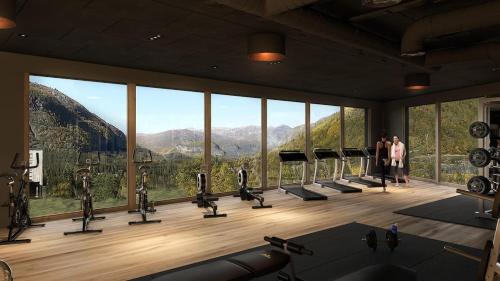 Ein allgemeiner Bergblick oder ein Berglick von der Ferienwohnung aus