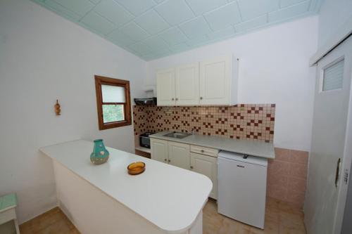 Kuchyň nebo kuchyňský kout v ubytování Amalia Studios Skiathos