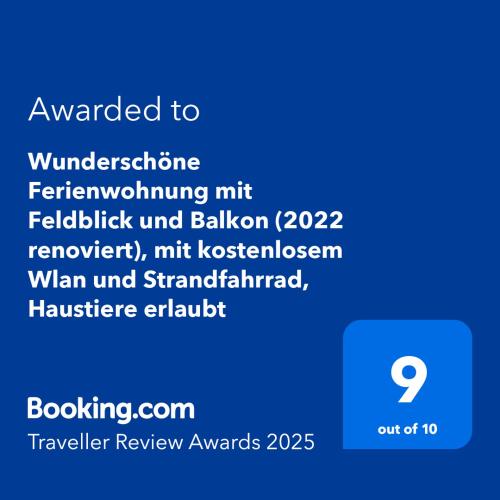 a screenshot of a cell phone with the text wanted toumbledoreumbledoreciplinaryciplinary hit at Wunderschöne Ferienwohnung mit Feldblick und Balkon, mit kostenlosem Wlan und Strandfahrrad, Haustiere erlaubt in Börgerende-Rethwisch
