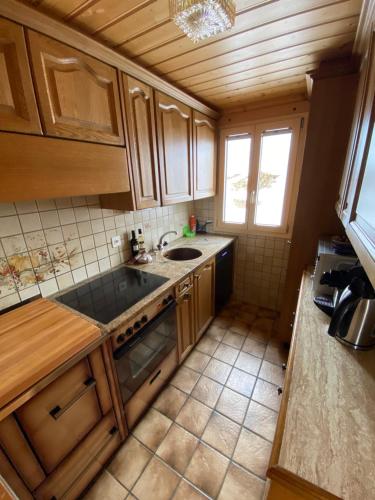 Kuchyň nebo kuchyňský kout v ubytování Panoramalodge Aatos