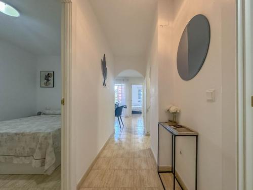 Postel nebo postele na pokoji v ubytování Calasol, Bonito apartamento en Cala de Finestrat