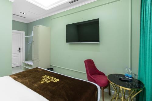 TV a/nebo společenská místnost v ubytování HOTEL SULTAN PALACE