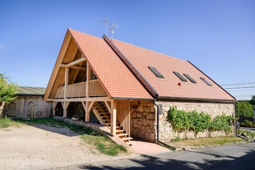 a large building with a red roof at Villa Daniela in Úvaly