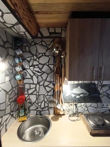 Kuchyň nebo kuchyňský kout v ubytování Jajce lake cottage-Plivsko jezero
