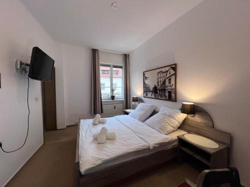 TV a/nebo společenská místnost v ubytování Hotel Doko Gardelegen