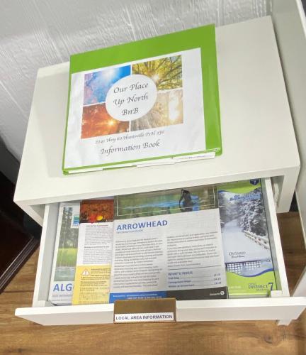 a display box for an exhibit at a museum at Our Place Up North BnB in Huntsville