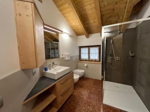 Koupelna v ubytování Casa Miramonti