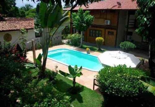 Flat Iansã Condomínio beira-mar Varanda Piscina.の敷地内または近くにあるプール