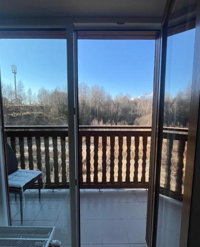 Balkoni atau teres di Apartmán 11 Nová Lesná