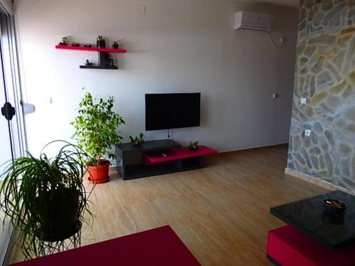 Apartmani Hamburg 1にあるテレビまたはエンターテインメントセンター