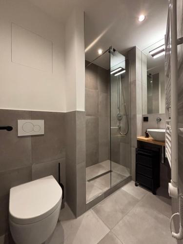 Koupelna v ubytování Lakeview Design Apartment