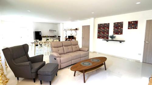Posezení v ubytování BEACH Apartment