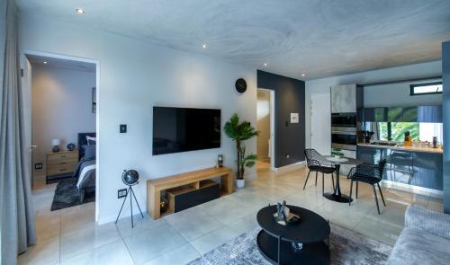 Et tv og/eller underholdning på Amywealth Luxury Apartment