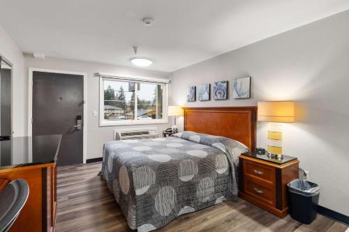 Postel nebo postele na pokoji v ubytování Basecamp Puyallup a Travelodge by Wyndham